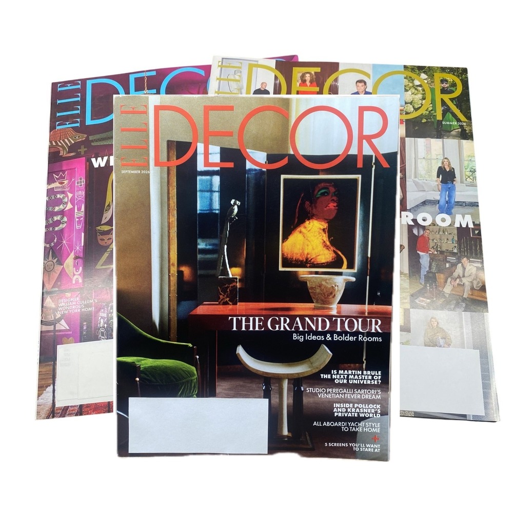 ELLE DECOR Magazine Bundle Lot of 3 May - Sept 2026 Home Design Interior Decor